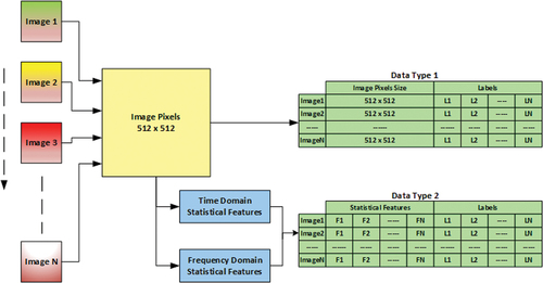 Figure 2. Data types used for the multi-label classification.