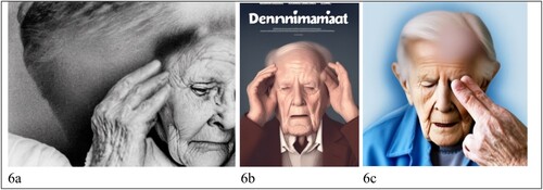 Figure 6. Variants of the “head clutcher” image for individuals living with dementia.