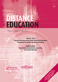 Cover image for Distance Education, Volume 41, Issue 3, 2020