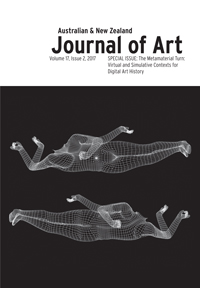 Cover image for Australian and New Zealand Journal of Art, Volume 17, Issue 2, 2017