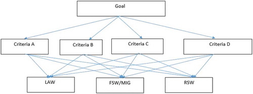 Figure 3. The two levels of the AHP