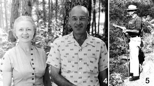 Fig. 4. Mildred and George at Yellow Bay on Flathead Lake, Montana, in 1956. Fig. 5. George collecting in the Sonoran Desert near Tucson about 1980. He had another productive career at the University of Arizona after he had retired from Purdue University.