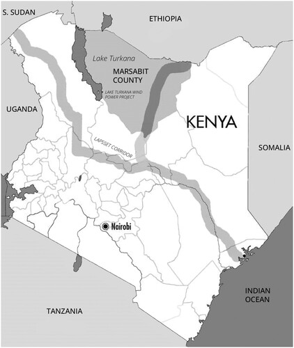 Figure 1. Location of LTWP in Marsabit County, Kenya. Credits: International Work Group for Indigenous Affairs