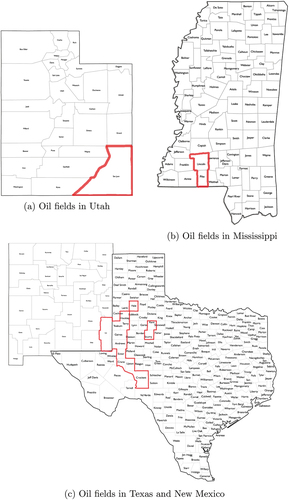 Figure 2. Oil fields in Utah.