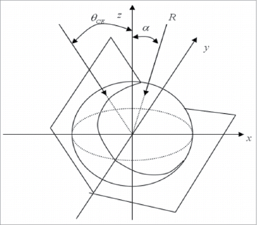 Figure 1. Coordinate system of hip joint model.