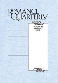 Cover image for Romance Quarterly, Volume 65, Issue 3, 2018