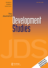 Cover image for The Journal of Development Studies, Volume 54, Issue 8, 2018