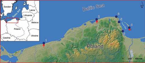 Figure 1. Study area showing the gauge stations and the corresponding meteorological stations (the numbers and characters are referred to Table 1).