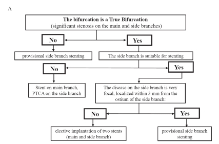 Figure 1 Current practise in the treatment of bifurcation lesions in our Center.