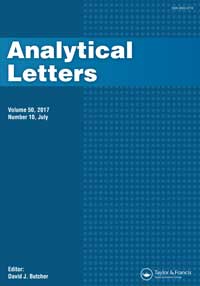 Cover image for Analytical Letters, Volume 50, Issue 10, 2017