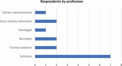 Figure 1. Respondents by profession