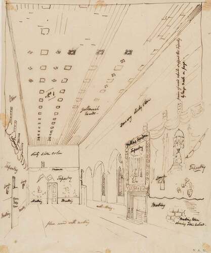 Figure 10. John Carter, The Walls of the Painted Chamber, Palace of Westminster, c.1799. E.2224–1924. ©Victoria and Albert Museum, London.