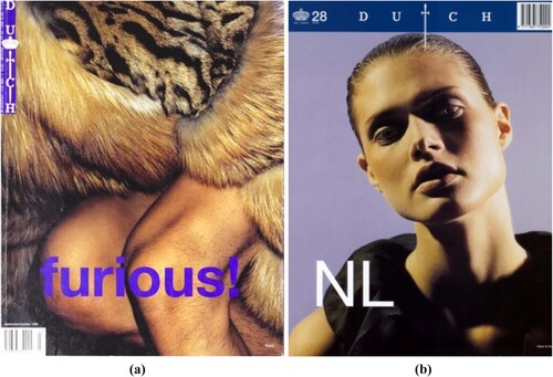 Figure 7. (a) Matthias Vriens, cover picture of Dutch #23, 1999. (b) Philippe Cometti, cover picture of Dutch #28, 2000.
