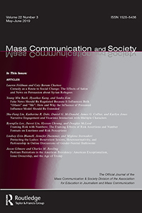 Cover image for Mass Communication and Society, Volume 22, Issue 3, 2019