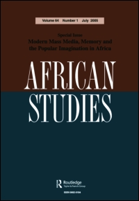 Cover image for African Studies, Volume 15, Issue 1, 1956