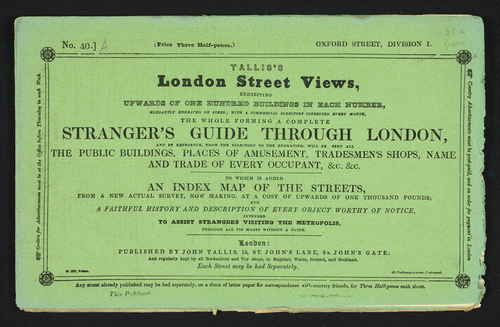 Figure 2. Cover of an Issue of Tallis’s London Street Views (1838–1840). Courtesy, The Lilly Library, Indiana University, Bloomington, Indiana.