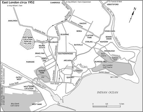 Figure 1. East London circa 1952. (Source: M. Breier, Bloody Sunday: The Nun, the Defiance Campaign and South Africa’s Secret Massacre, Cape Town, Tafelberg, 2021; published with the permission of the publishers.)