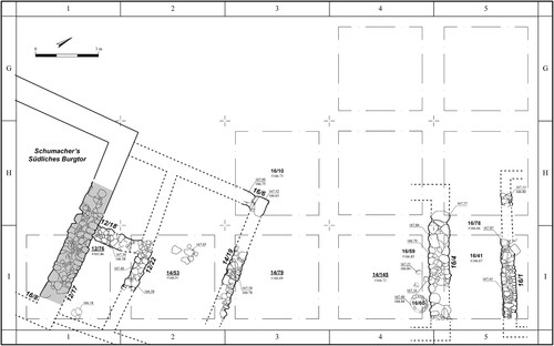 Figure 8 Plan of Level Q-7b; shaded walls signify elements built in a previous occupational phase and reused (courtesy of the Megiddo Expedition).