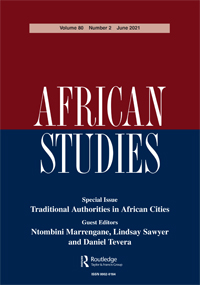 Cover image for African Studies, Volume 80, Issue 2, 2021