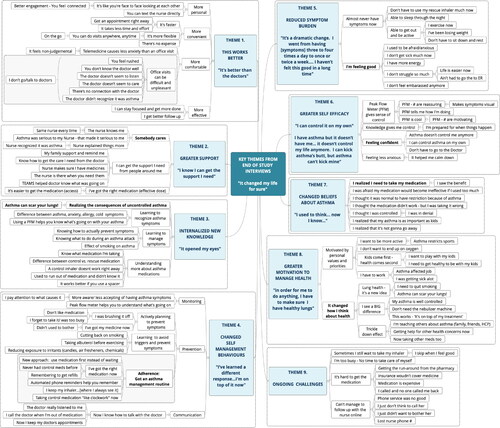 Figure 1. Thematic map of key findings from exit interviews with patient participants regarding the impact of the TEAMS smartphone telemedicine.