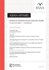 Cover image for Asian Affairs, Volume 53, Issue 4, 2022
