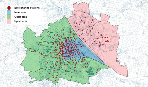 Figure 5. Locations of BS stations in Vienna.