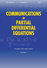 Cover image for Communications in Partial Differential Equations, Volume 46, Issue 7, 2021