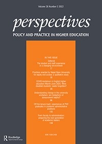Cover image for Perspectives: Policy and Practice in Higher Education, Volume 26, Issue 3, 2022