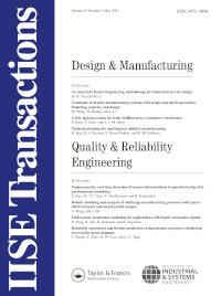 Cover image for IISE Transactions, Volume 53, Issue 5, 2021