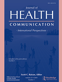 Cover image for Journal of Health Communication, Volume 25, Issue 1, 2020