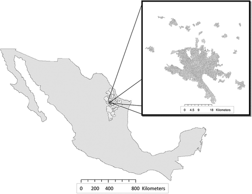 Figure 1. Location of the State of Nuevo León, México, and the Monterrey Metropolitan Area.