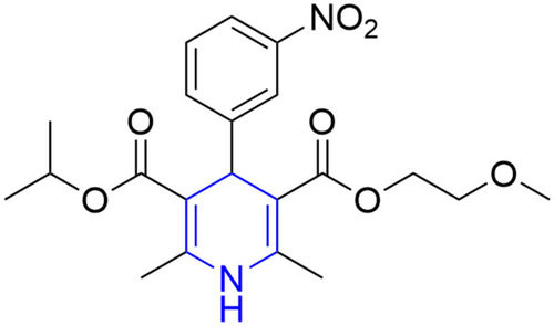 Figure 43 Structure of the wide-spectrum neuroprotective drug nimodipine.