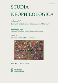 Cover image for Studia Neophilologica, Volume 95, Issue 2, 2023