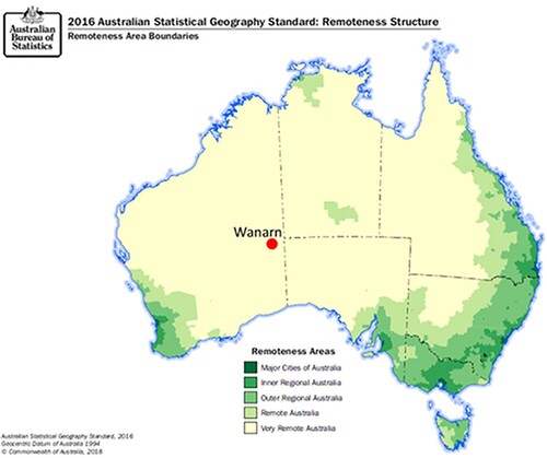 Figure 1. 2016 Australian Statistical Geography Standard: Remoteness Structure Remoteness Area Boundaries.
