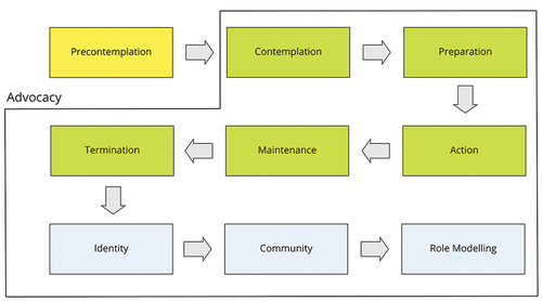 Figure 1. Social advocacy model – adapted from the TTM.