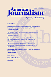 Cover image for American Journalism, Volume 35, Issue 2, 2018