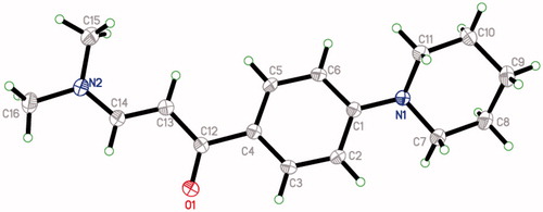 Figure 1. Single crystal X-ray structure of enaminone (III).