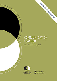 Cover image for Communication Teacher, Volume 33, Issue 3, 2019