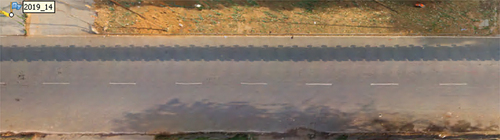 Figure 7. Generated orthophoto of road corridor at 2 cm GSD.