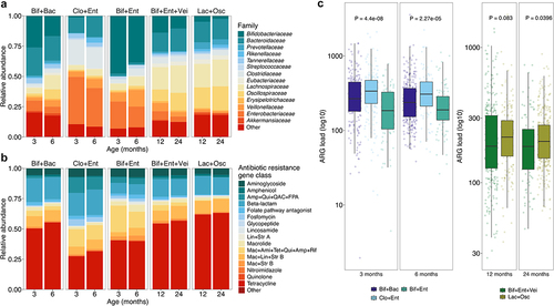 Figure 4. Early life bacterial community types and resistome.