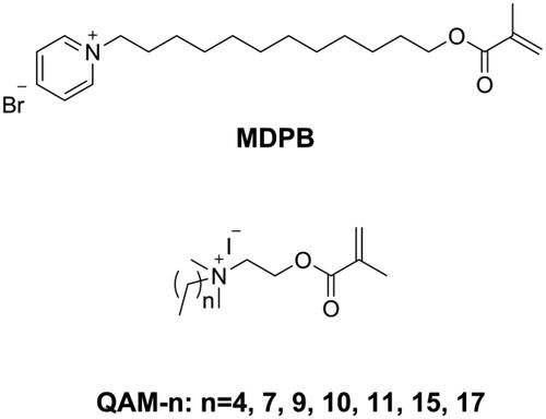 Figure 11. Structures of MDPB and QAM-n.
