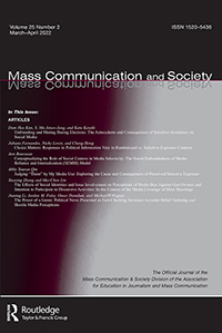 Cover image for Mass Communication and Society, Volume 25, Issue 2, 2022