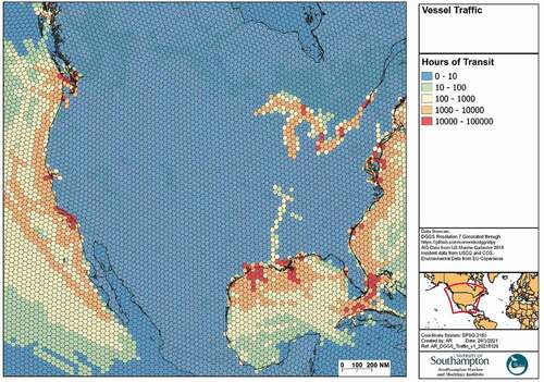 Figure 6. Vessel traffic data.