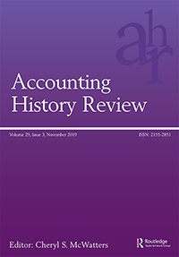 Cover image for Accounting History Review, Volume 29, Issue 3, 2019