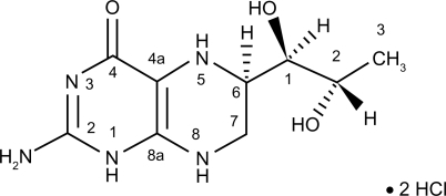 Figure 2 Sapropterin dihydrochloride.