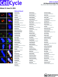 Cover image for Cell Cycle, Volume 15, Issue 16, 2016