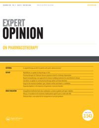 Cover image for Expert Opinion on Pharmacotherapy, Volume 17, Issue 18, 2016
