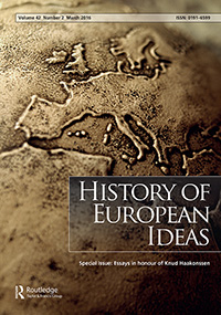 Cover image for History of European Ideas, Volume 42, Issue 2, 2016