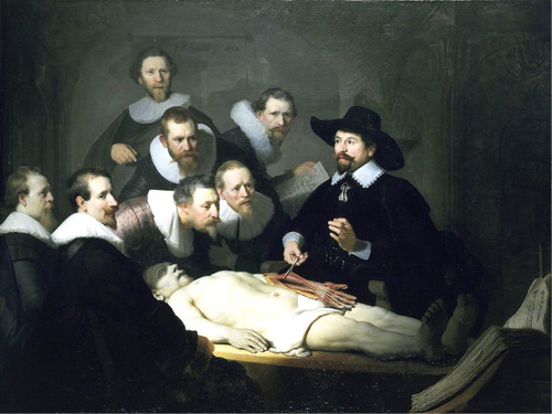 Figure 1. Rembrandt van Rijn, The Anatomy Lesson of Dr. Nicolaes Tulp, 1632, (detail). Collection of Royal Picture Gallery Mauritshuis, The Hague.
