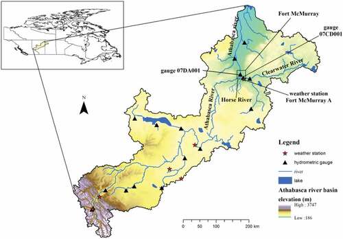 Figure 1. The location map of the study basin.